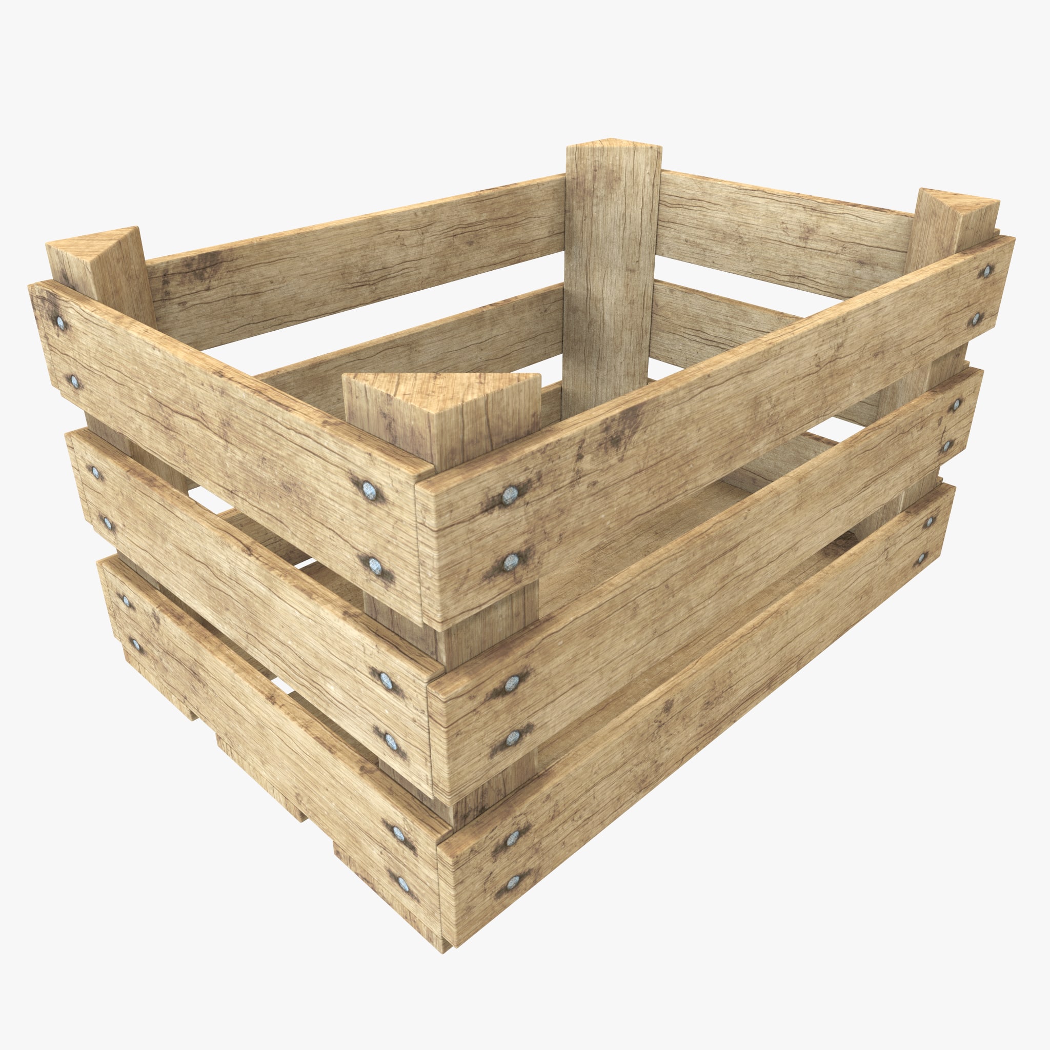 Wooden Fruit Crate 3D model 3D Model