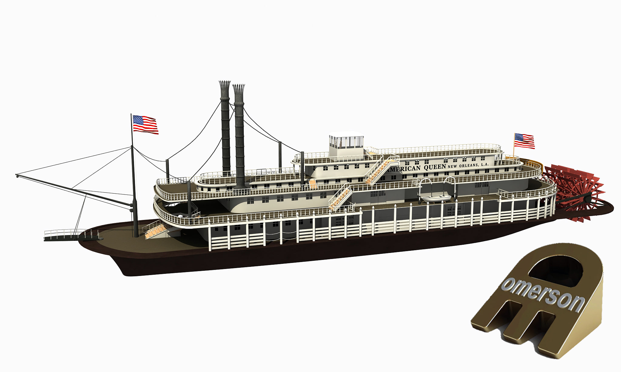 riverboat 3d object