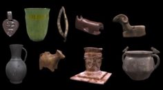 Greek artefacts texture and model LowPoly 3D Model