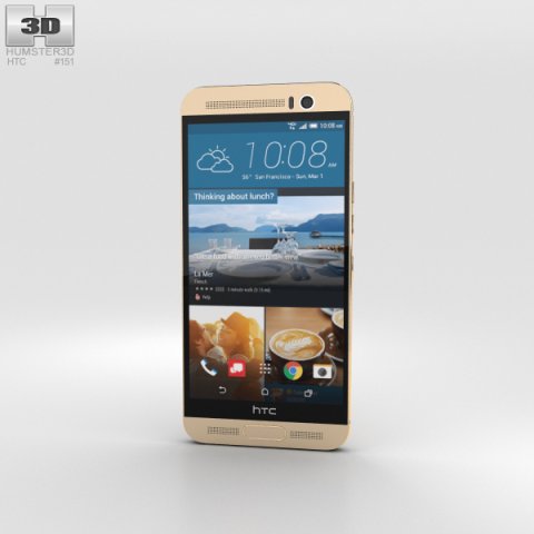 HTC One M9 Amber Gold 3D Model