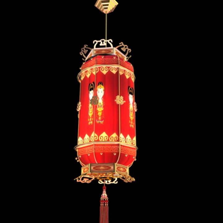 Chinese red lantern 3D Model