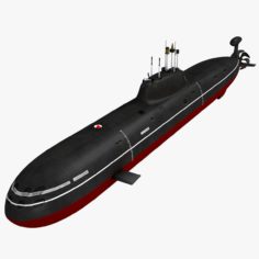 3D Akula Class Attack Submarine model 3D Model