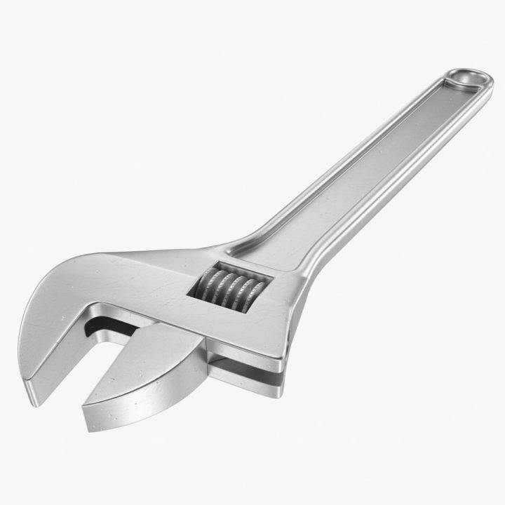 Adjustable Wrench model 3D Model