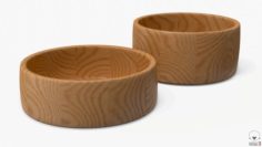 ZIEH LYNDA – two big round chestnut bowls 3D model 3D Model