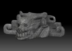 Skull with mayan art 3D Model