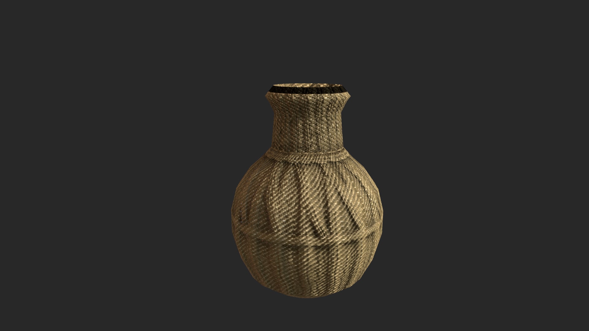 Open Wicker Basket 3D Model