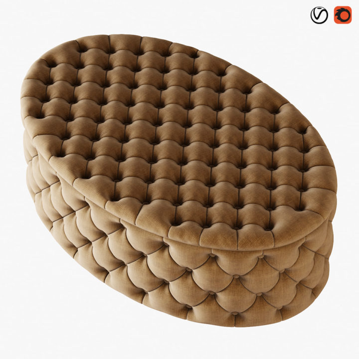 3D Pouf Gabrielli 152 3D Model