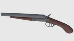 Colt 1877 Sawed Off Shotgun – Game Ready 3D Model