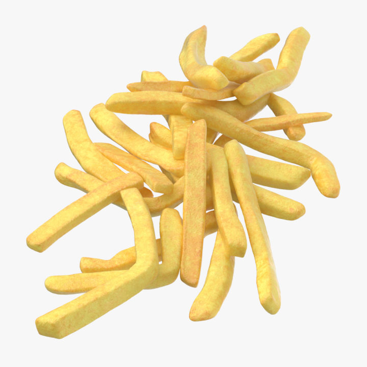 Fries Pile 02 3D Model