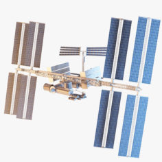 International Space Station With RIG 3D Model
