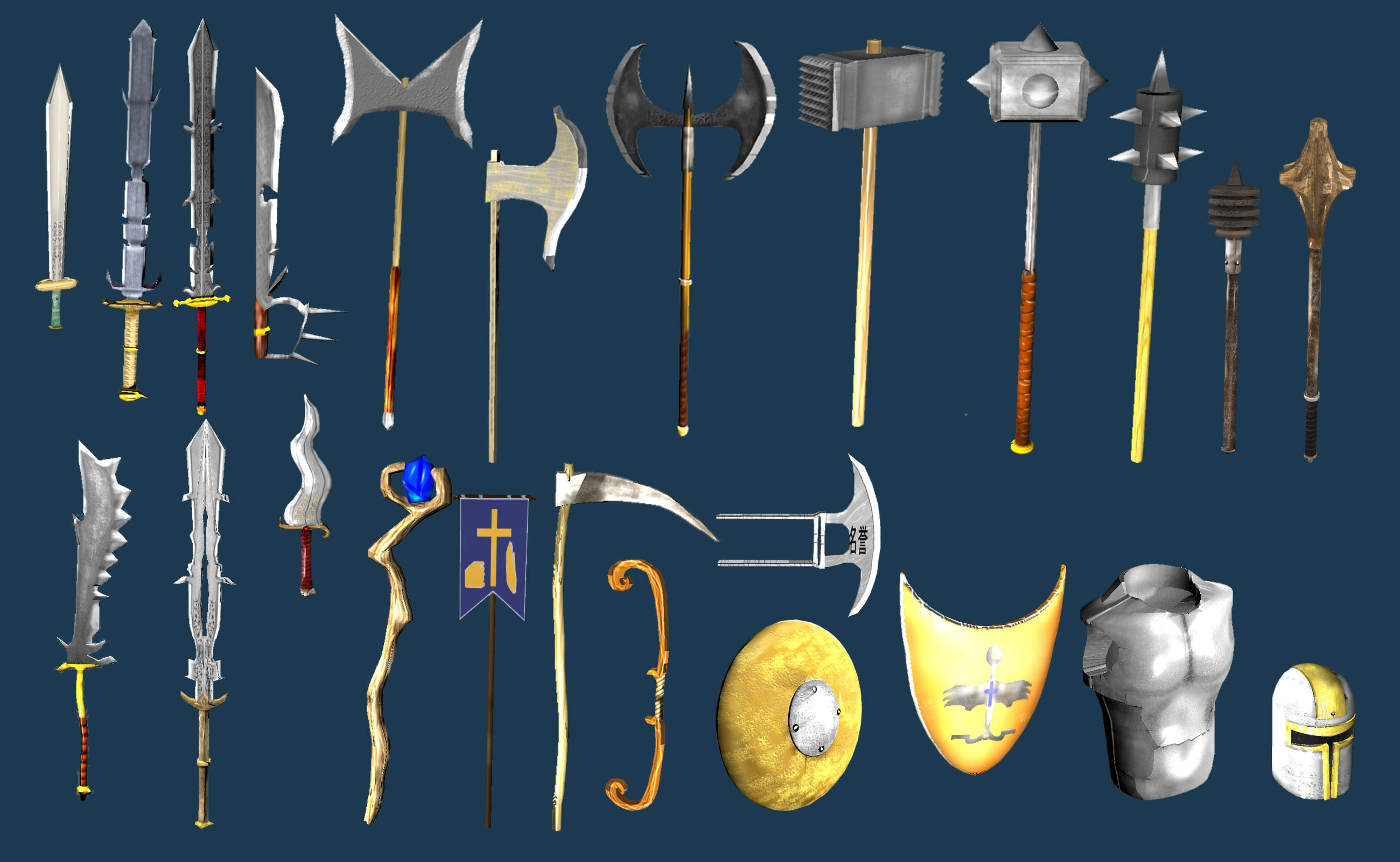 3d weapon SET model 3D Model