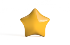 Round Cartoon Star 3D Model
