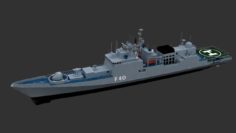 Warship 3d Model – INS Talwar (F40) 3D 3D Model