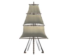 3D Sailing Ship Mast V3 3D Model