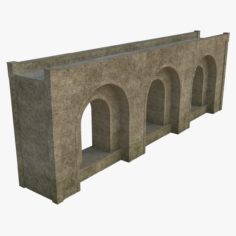 Stone Bridge 4 (Low Poly) 3D Model