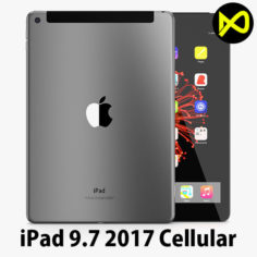 Apple iPad 9.7 Inch 2017 Cellular Space Grey 3D model 3D Model