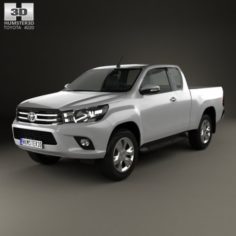 Toyota Hilux Extra Cab SR 2015 3D Model