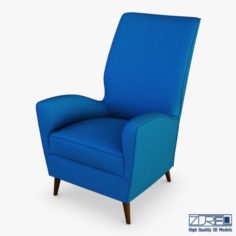 Paire de fauteuils 1950 Paolo Buffa 3D Model