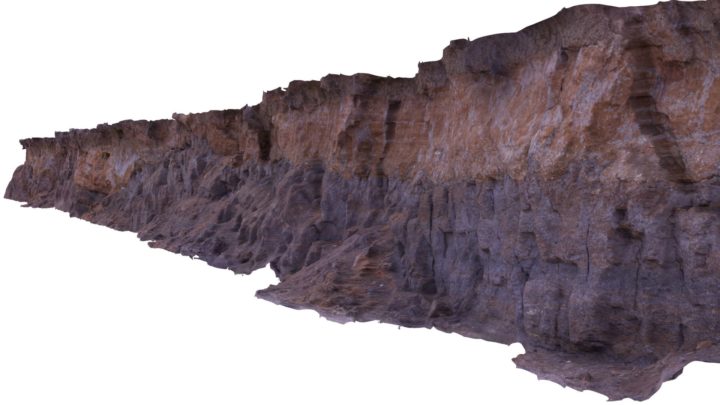 Long Cliff – High & Low Poly Versions model 3D Model