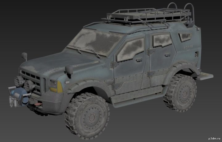 Police Armored Truck 3D Model