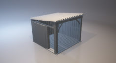 Wood hut model 3D Model