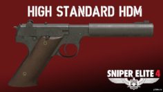High Standard HDM pistol 3D Model