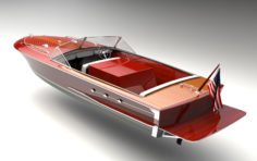 mahogany speed boat 3D Model