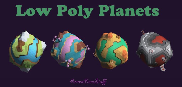 Low Poly Planet Models 3D Model