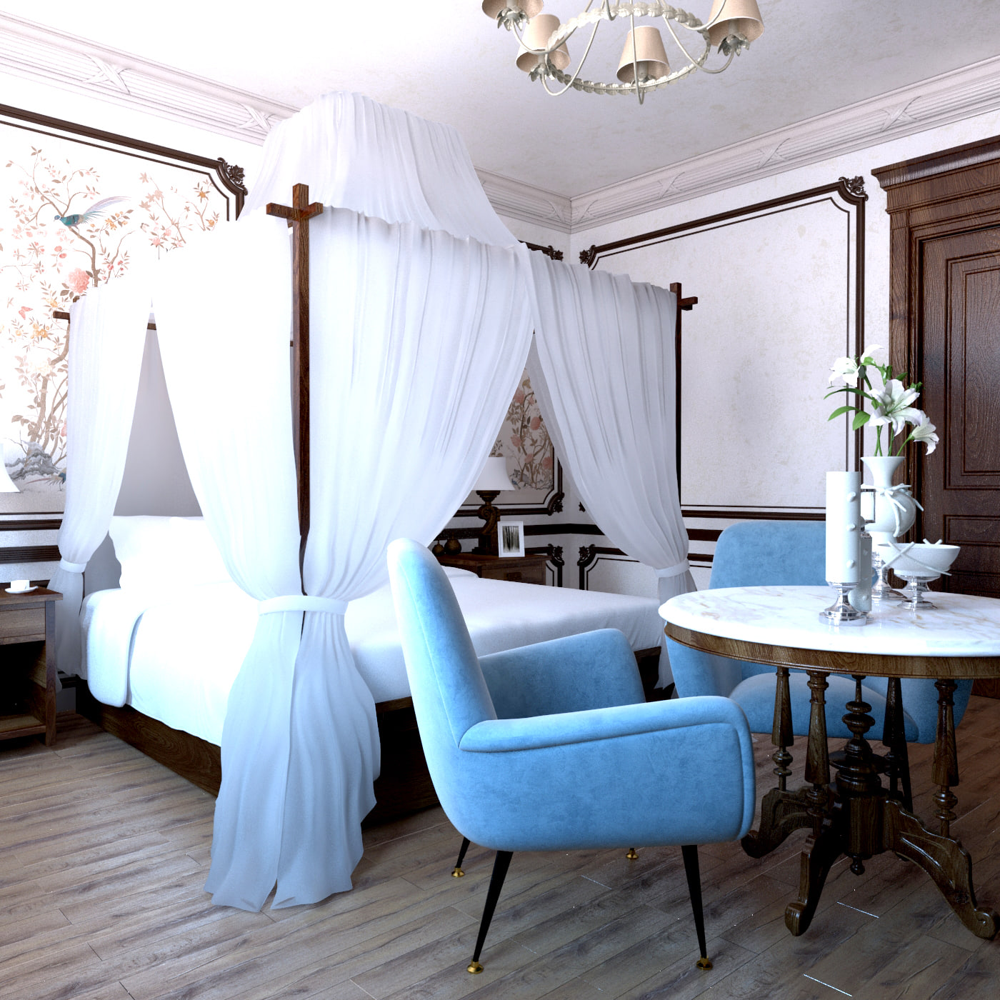 Traditional Bedroom 3D Model