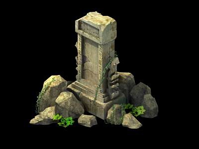 Game Model – Field – Broken Stones 3D Model