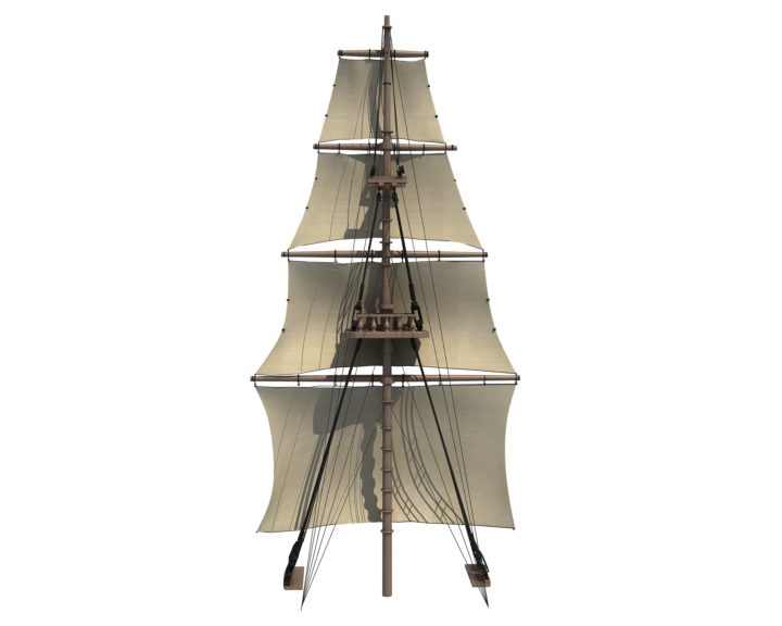 Sailing Ship Mast V2 3D Model