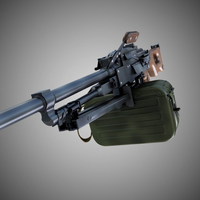 Large Machine Gun LMG 3d Print Model 3D Model
