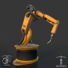 Industrial welding robot Kuka rigged 3D Model
