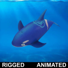 Cartoon Dolpin Rigged Animated 3D model 3D Model