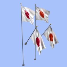 Japan Flag 3D Model