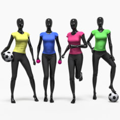 Female sport set 3D model 3D Model