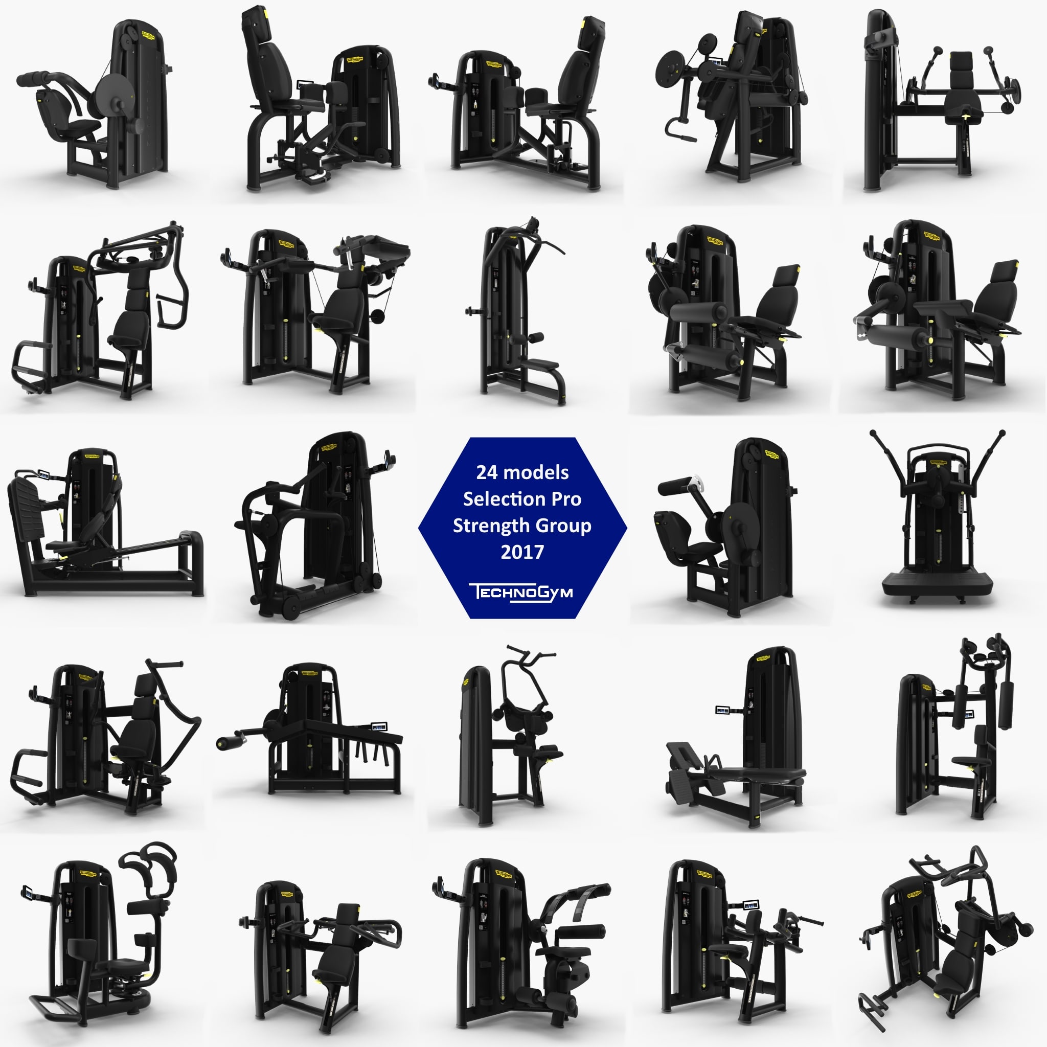 Selection Pro strength group 24 models 3D Model