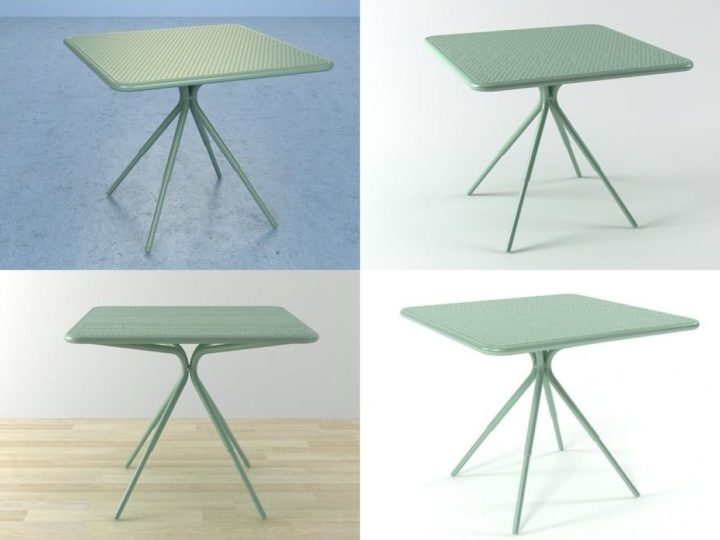 Grasshopper square table 3D Free 3D Model