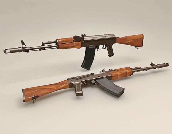 Russian AK-74 Rifle 3D Model