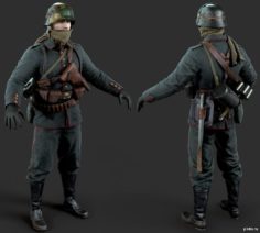 German Assault 3D Model