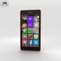 Microsoft Lumia 540 Orange 3D Model