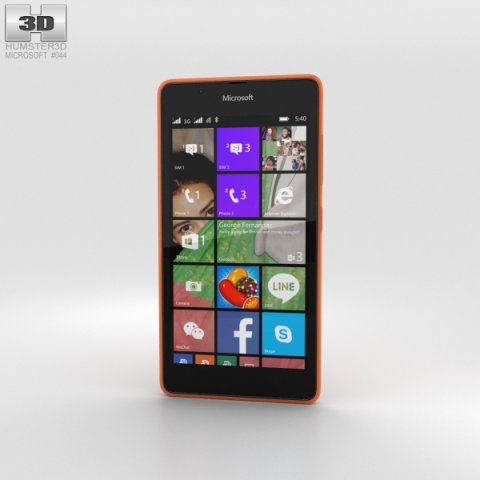 Microsoft Lumia 540 Orange 3D Model