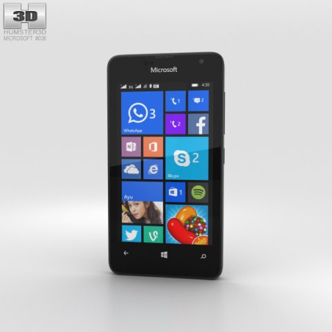 Microsoft Lumia 430 Black 3D Model