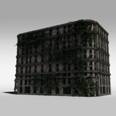 3D Abandoned Hotel with Ivy model 3D Model