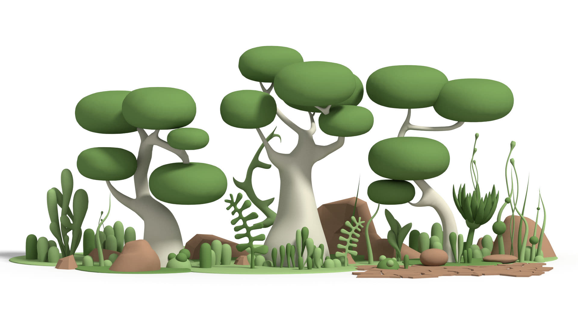 Toon Nature 3D model 3D Model