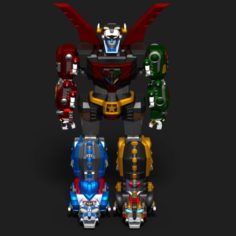 Voltron Lions Alt Version						 Free 3D Model