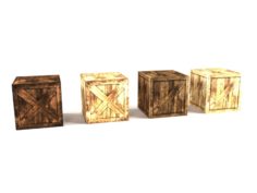wood box set 3D Model