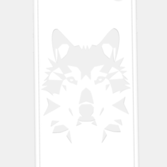 Iphone 7 Geometric Wolf Case 3D Print Model