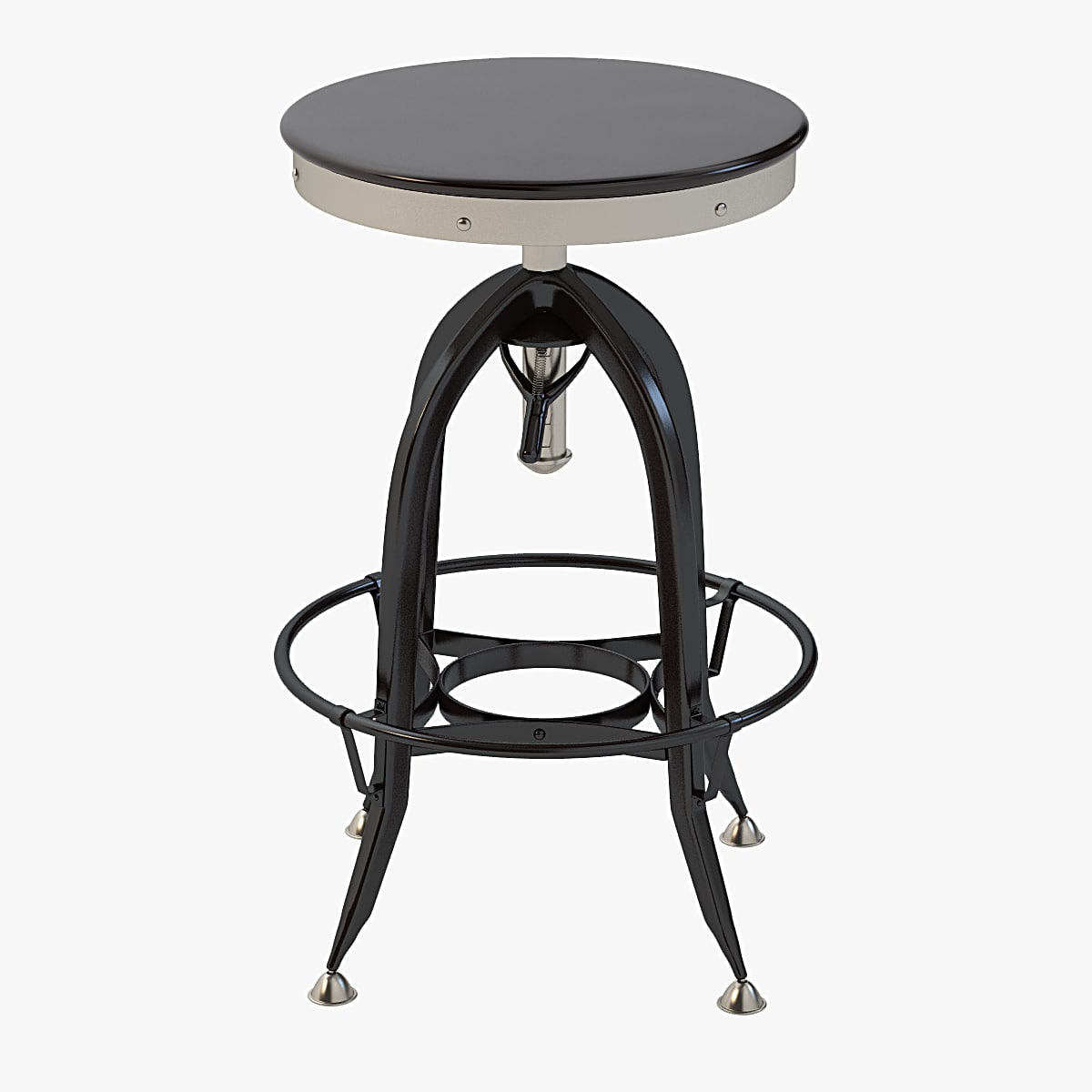 3D Photorealistic Detail Vintage Toledo Barstool 3D Model