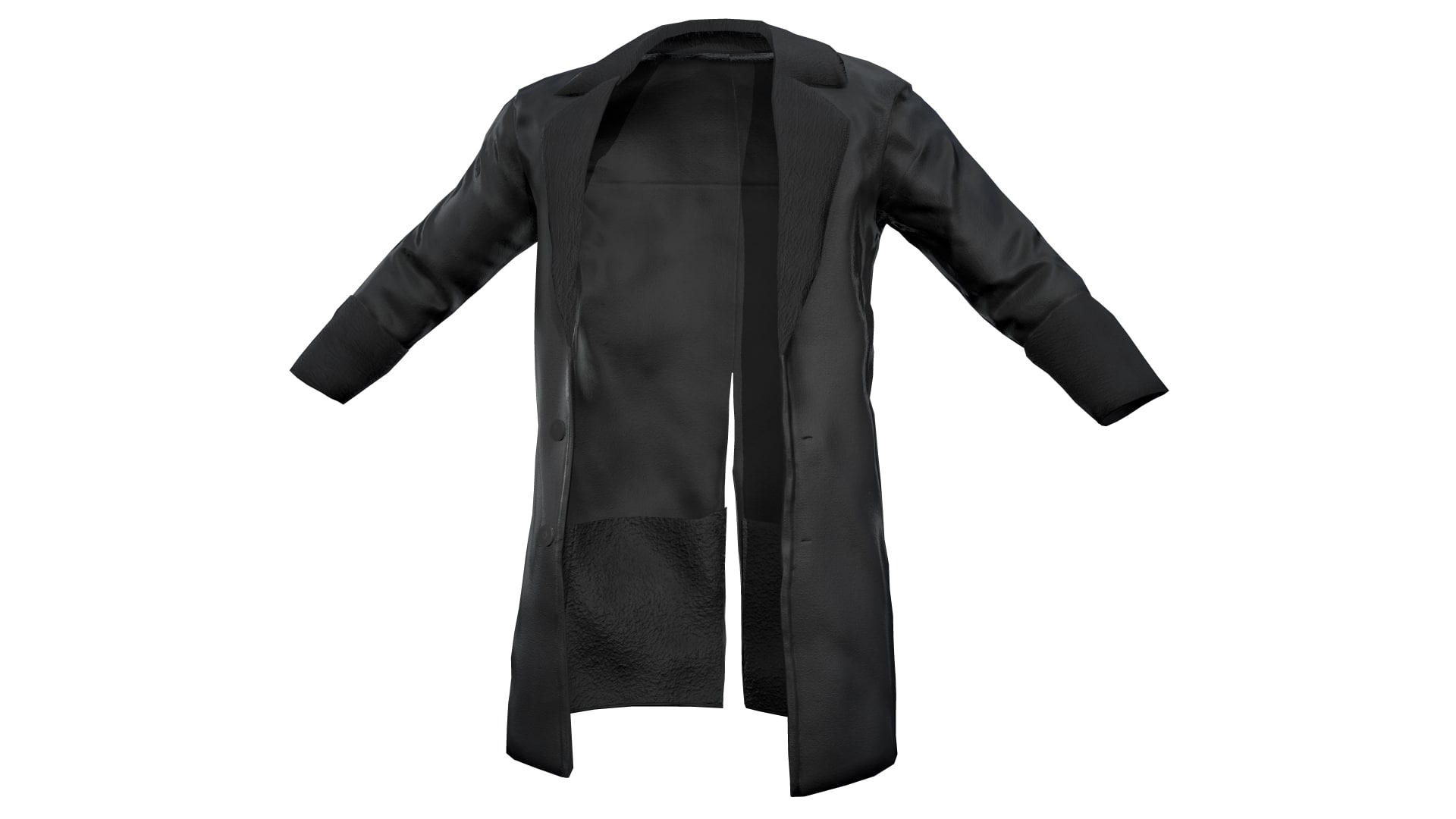 3D Black Coat model 3D Model